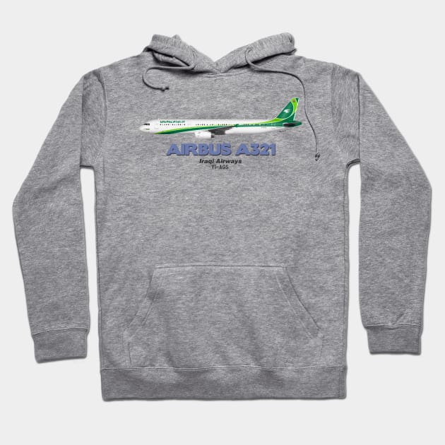 Airbus A321 - Iraqi Airways Hoodie by TheArtofFlying